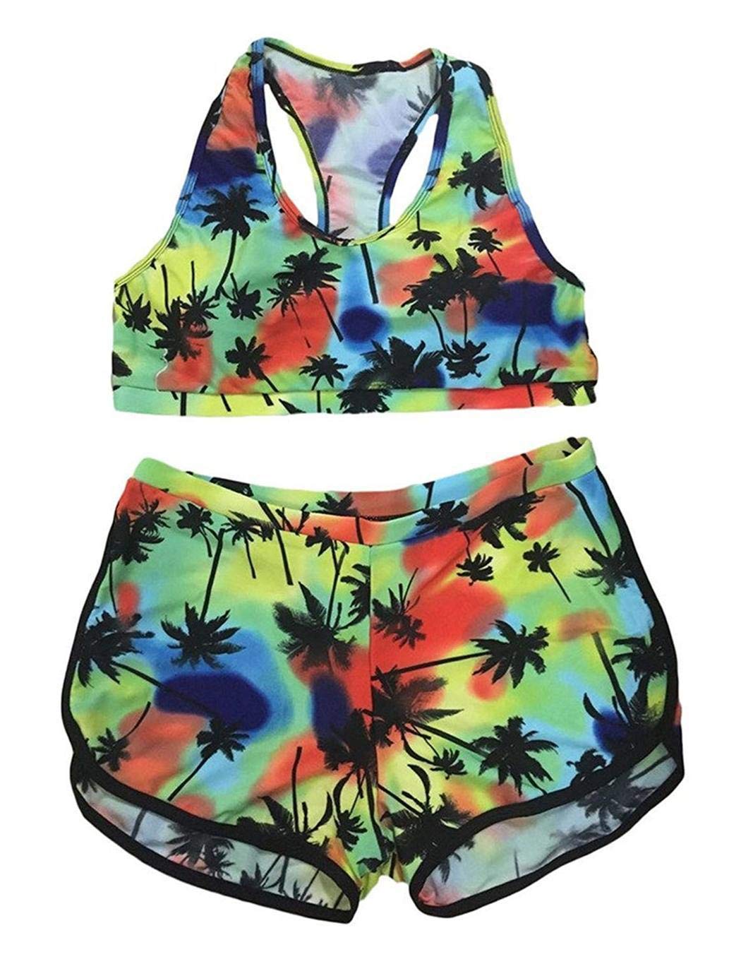 Pinsparkle Women Summer Bathing Suits Floral Printing Bikini Two Piece Swimsuits Sets