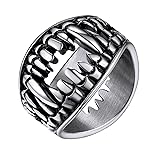 Big Devil Mouth Teeth Ring For Men, Gothic Punk