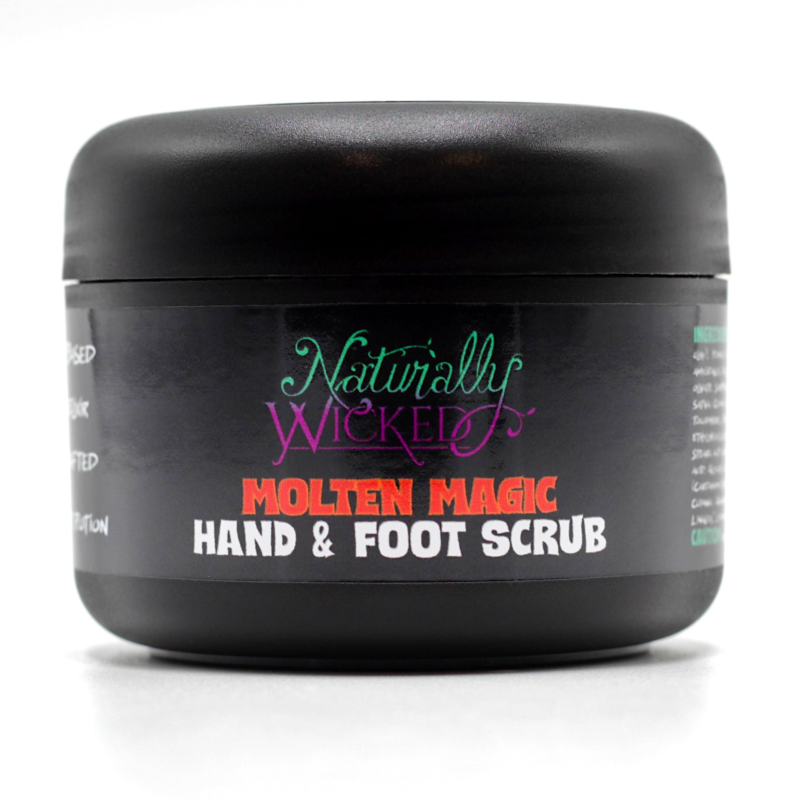 Naturally Wicked Molten Magic Hand & Foot Scrub 100ml - Exfoliates, Hydrates & Smooths with Volcanic Rock