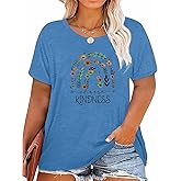 Women's Plus Size T-Shirt Good Day Floral Funny Printed Summer Casual Cute Short Sleeve Tees Tops