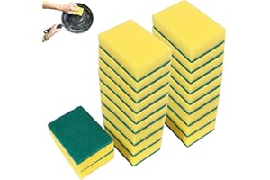 Heavy Duty Sponges, 20 Pack Kitchen Cleaning Sponges, Scrub Sponge for Dishwashing, Uncoated Cookware, Sink, and Countertops