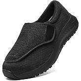 HOMASS Diabetic Shoes for Men and Women, Adjustable Slip-On Wide Walking Shoes for Swollen Feet, Orthopedic Foot Pain Relief, Neuropathy - EasyTop Wings