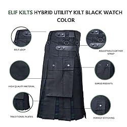 Modern Utility Kilts-Men's Plus Size Scottish