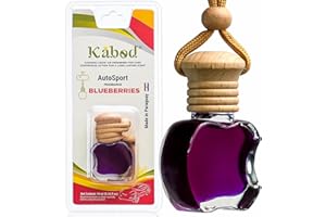 Kabod Blueberries Hanging Car Air Freshener | Essential Oil Diffuser | Sweet Fruity Scent | Natural Odor Eliminator | Long-Lasting Fragrance | 10 ml