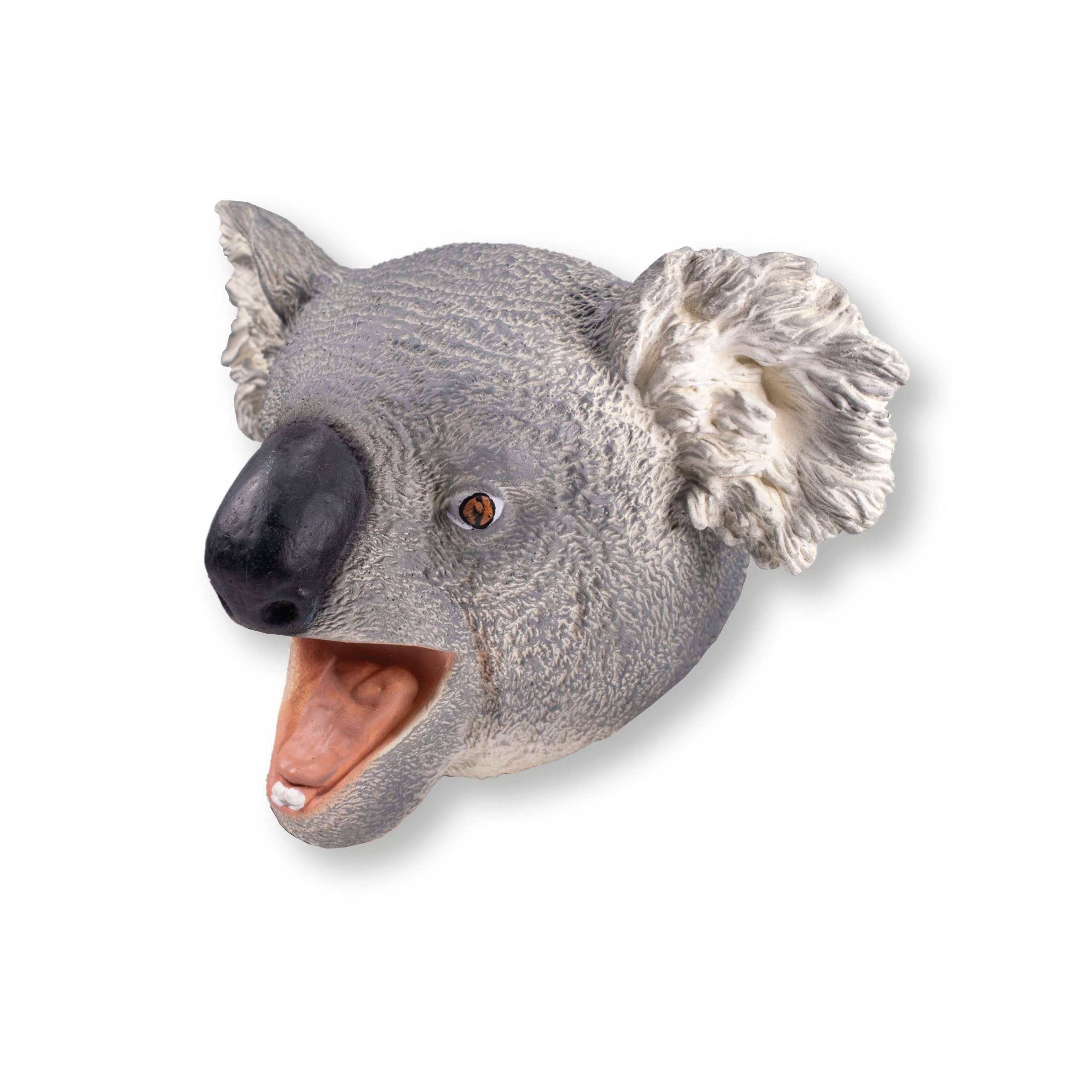 Deluxebase Wild Play Puppets for Kids - Realistic Koala Hand Puppets for Children - Allergy Safe Latex Rubber Animal Head Ventriloquist Puppets Toys for Boys and Girls