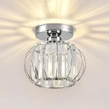 ZYDTRIP Crystal Ceiling Light Fixt Chandelier Small Semi Flush 19cm