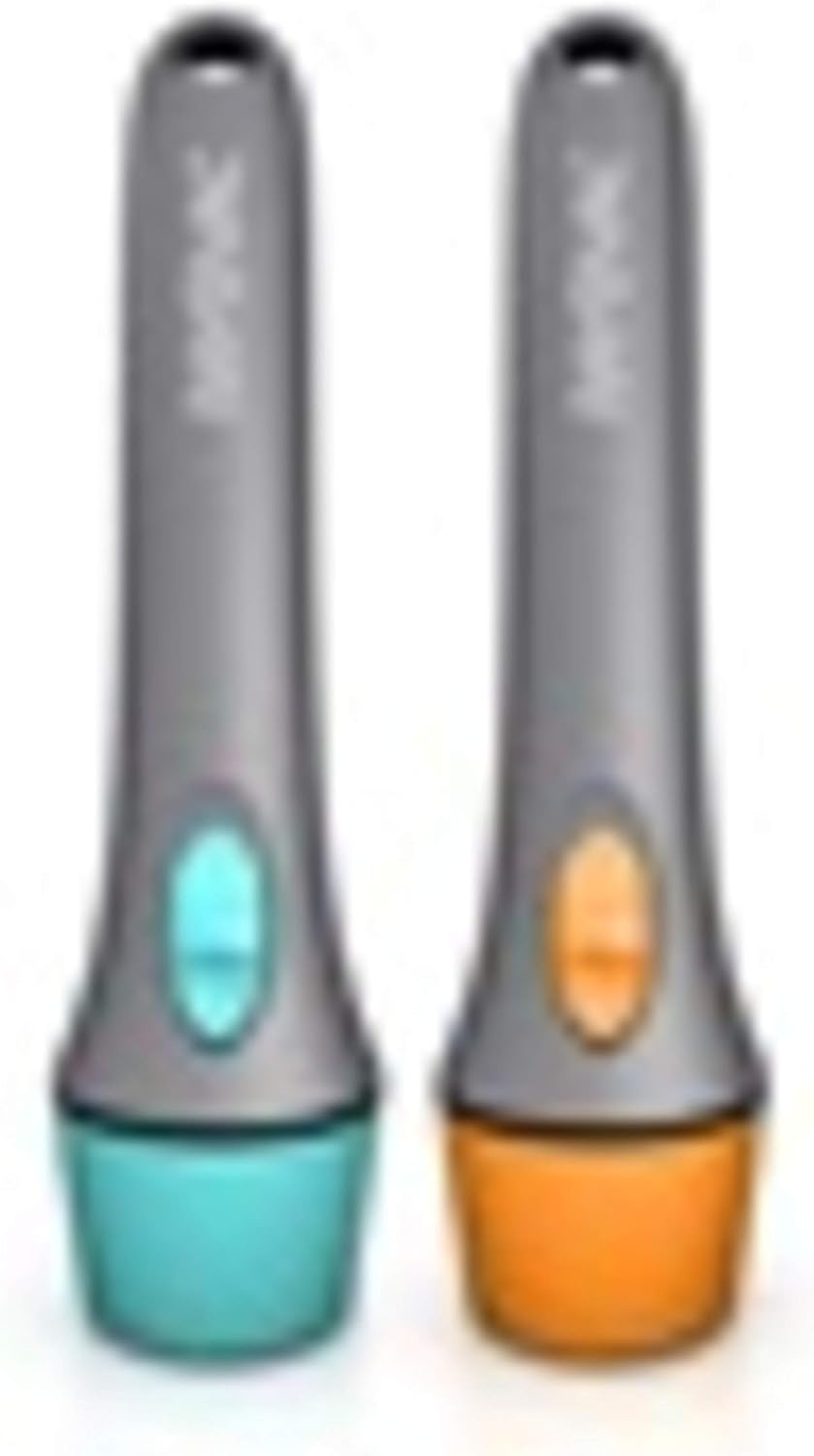 Rayovac LED Flashlight 2 Pack, Comfort Grip Flash Light Set with Batteries Included - Perfect for Power Outages, Emergency Situations, Camping, Hiking, Dog Walking, Blue & Orange (2 Pack) - - 