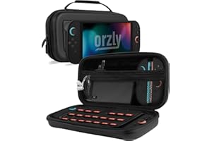 Orzly Case Compatible with Nintendo Switch 2 Protective Carry Case (2025 Model) with Screen Padding, Game Card microSD Pockets for Console and Accessories Screen Size 7.9" - Gift Boxed