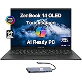 Asus ZenBook 14 Pro oled Q415 Business Laptop (14" Fhd+ Touchscreen, Intel 14-Core Ultra 5 125H, 8Gb ddr5, 512Gb ssd), Ai pc,