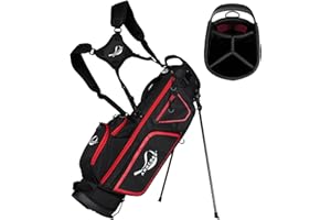 Anncord Golf Stand Bag with 4 Way Full Length Dividers, 4.4 Lbs Lightweight Golf Bag for Men Women, Waterproof Golf Carry Bags w/Stand, 7 Pockets & Cooler Pouch, Dual Straps, Rain Hood