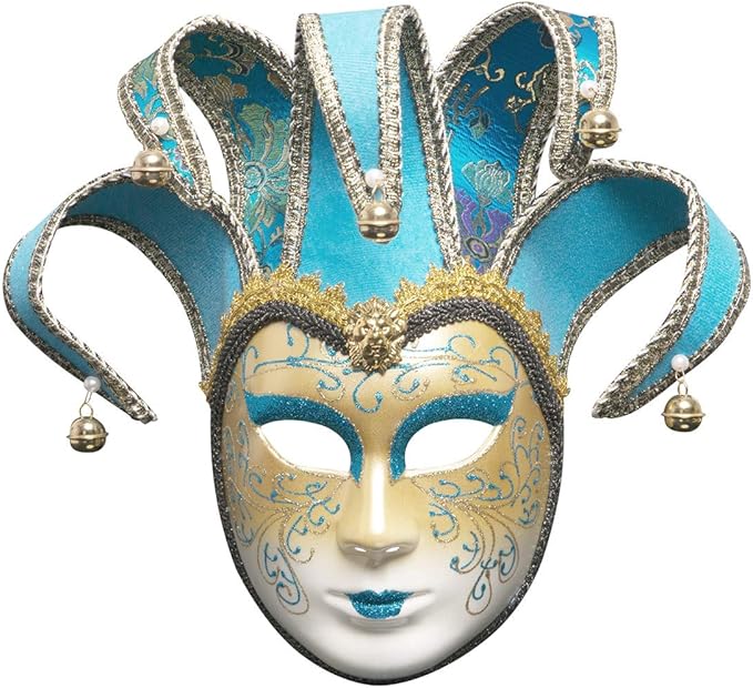 TIREOW Hochwertiger Kunststof Venezianische Maske Gesichtsmaske Joker