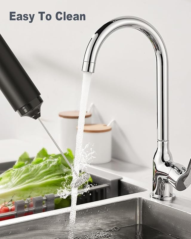 Mousseur à Lait Électrique, Rechargeable Mousseur a Lait, Portable Mini Mixeur pour Café/Café au Lait/Cappuccino/Chocolat Chaud — photo 6 sur 7