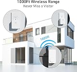 SECRUI Wireless Doorbell 1000 ft IP55 Waterproof 32 Chimes 5 Volumes view 3