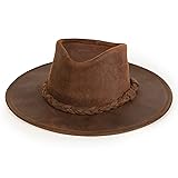 Minnetonka Mens Flat Brimmed Outback Hat Made with