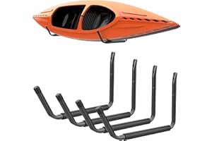 TORACK Kayak Storage Rack, Kayak Wall Mount for Garage Indoor/Outdoor Lightweight Kayaks Holders for Surfboards, Skis, Snowboards, Paddle Boards Holds Up to 50 lbs(Pack of 4)
