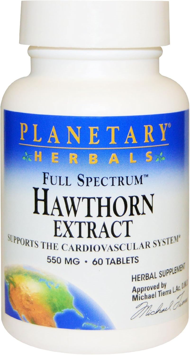 Planetary Herbals Full Spectrum Hawthorn Extract 550 mg Tabs, 60 ct: Health & Personal Care
