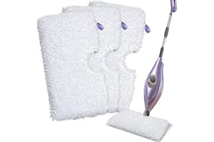 NXPPYY S3501 S3601 Steam Mop Replacement Pads Compatible with Shark Steam Pocket Mops S3501 S3601 S3550 S3801 S3901 S3601D S3801CO S3901D S3455K S2902 SE450, Washable Microfiber Mop Pads Reusable, 3 Pack