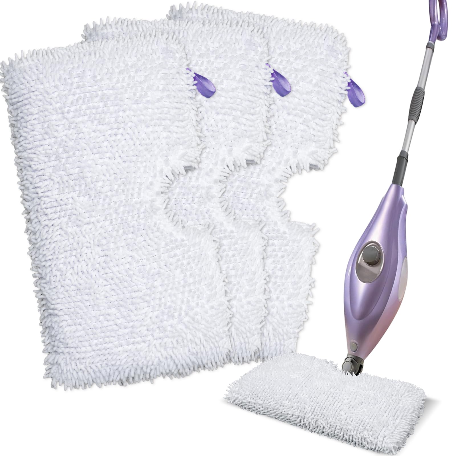 S3501 S3601 Steam Mop Replacement Pads Compatible with Shark Steam Pocket Mops S3501 S3601 S3550 S3801 S3901 S3601D S3801CO S3901D S3455K S2902 SE450, Washable Microfiber Mop Pads Reusable, 3 Pack
