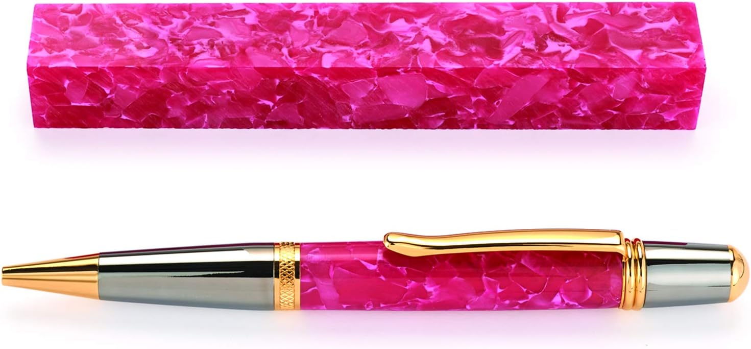 WoodRiver Pink Quartz Acrylic Pen Blank Home Improvement