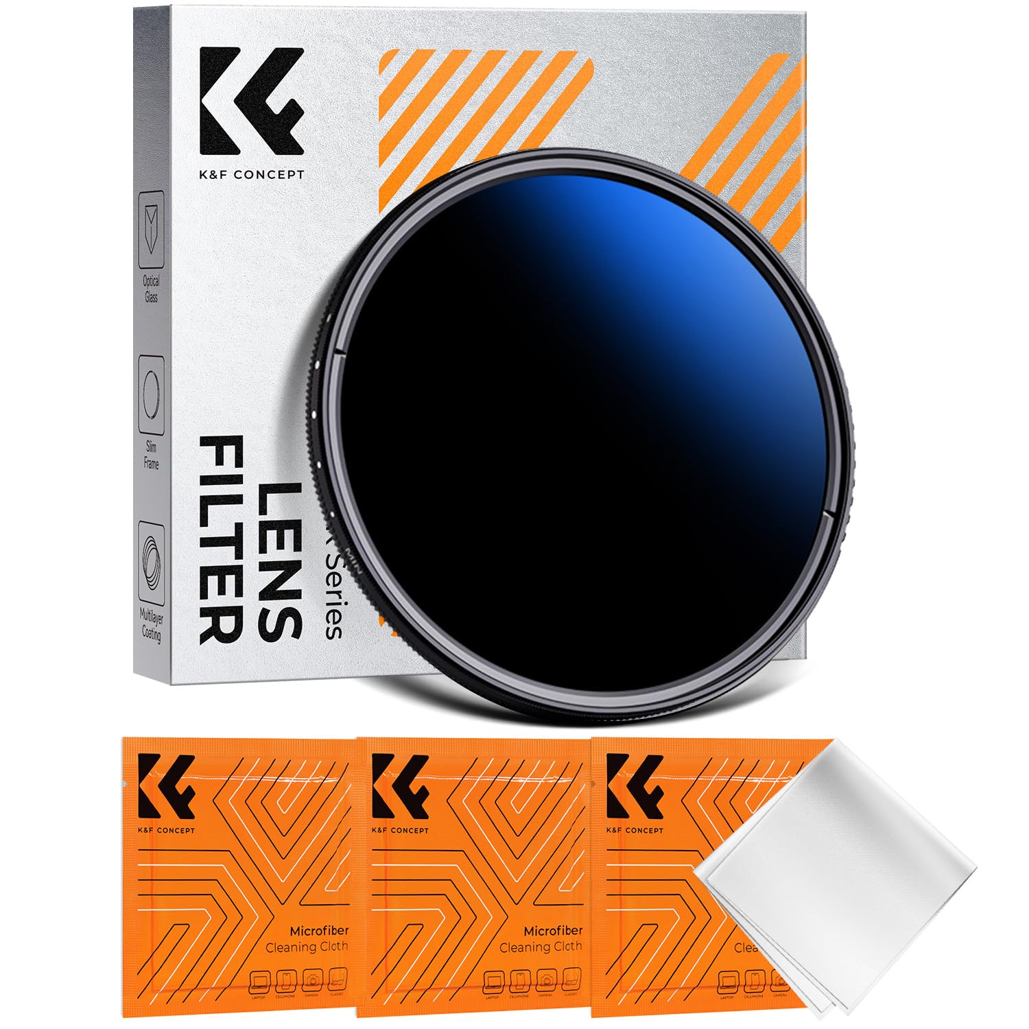 K&F CONCEPT 77mm Variable ND Filters ND2-2000, Neutral Density ND2 to ND2000 Filters for DSLR Lens Nano-coating Waterproof