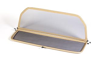 Wind Deflector for Mercedes R107 2-seater (1971-1989) - Foldable - with Quick Release Fastener - Beige | Windstop | Wind Bloc