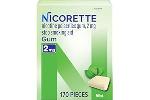 Nicorette 2mg Nicotine Gum to Quit Smoking - Mint Flavored Stop Smoking Aid, 170 Count