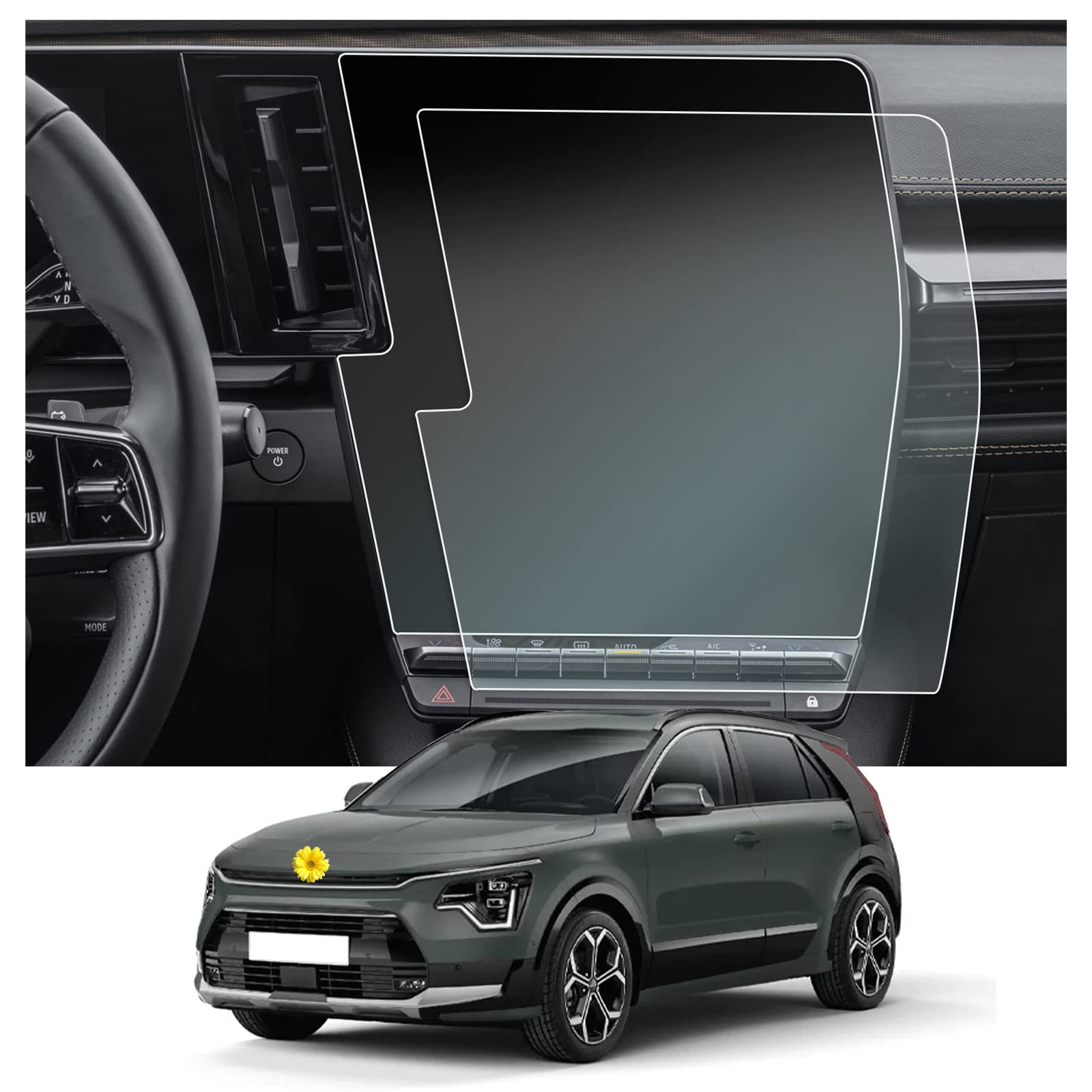 CDEFG Compatible with Renault Austral/Megane E-Tech Hybrid 2024 2022 2023 Navigation Protective Film ETech 4H Scratch-Resistant 12 Inch GPS Screen Protector Navigation Film Austral ETech Accessories