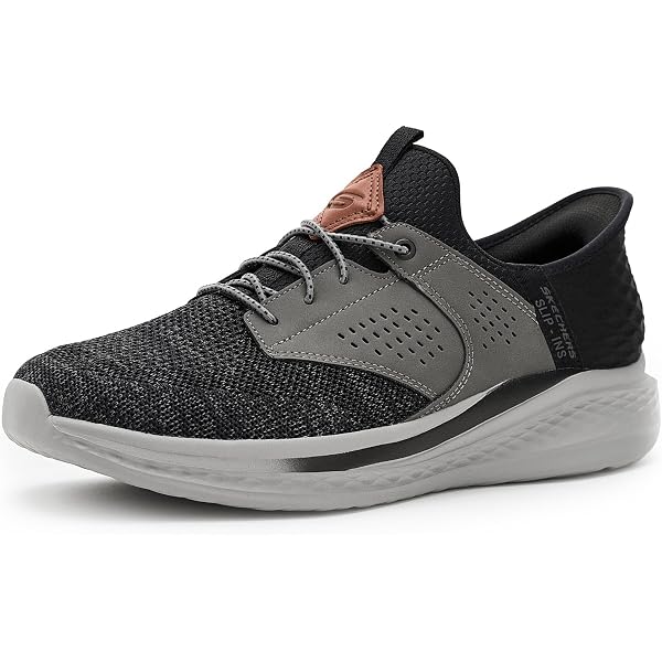 Skechers Men\'s Streetwear Slade - Breyer Knitted Mesh Bungee Lace Men Size 8.5 Amazon.com | Slade - Breyer Knitted Bungee Sneaker,Taupe,7  main image 2