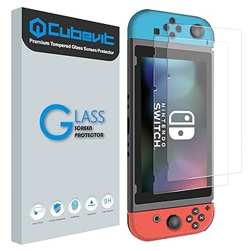 Resultado de imagen de Nintendo Switch Protector de pantalla de vidrio templado para Nintendo Switch 2017 (2-Pack)