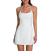 AJISAI Halter Tie Athletic Dress with Shorts Tennis Dresses Workout Golf Skort for Women 2025