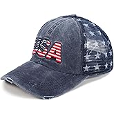 American Flag Hats Love Breast Cancer Adjustable Rhinestone Baseball Cap USA Patriotic Embroidered Baseball Trucker Hat