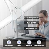 Hensam LED Desk Lamp Double Head with Clamp 12W 1400 Lumen 5 Color Modes view 6