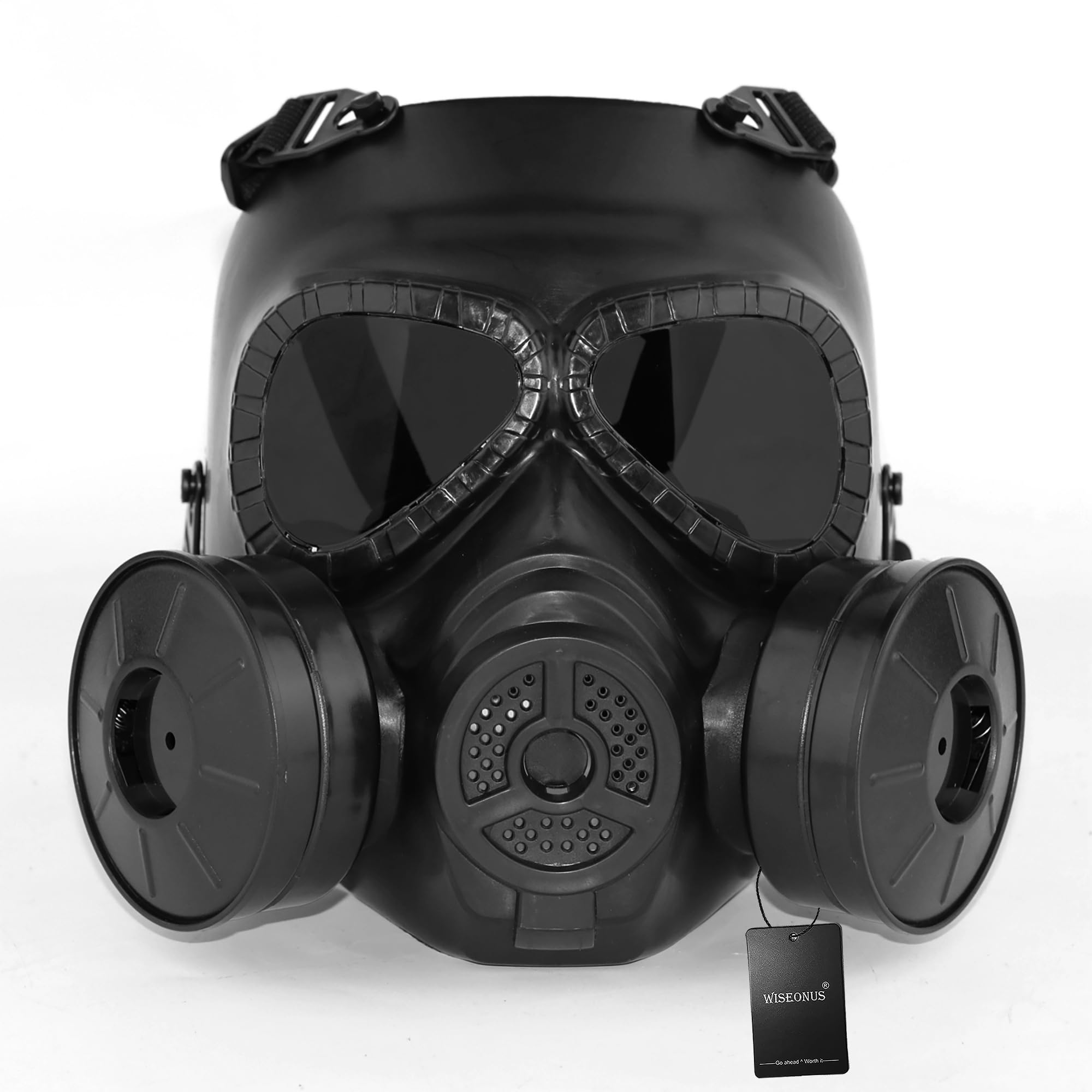 Paintball Mask Tactical Mask Full Face Protection Gear CS game Halloween Cosplay Masks with Double Turbo Fan