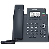 Yealink T31P IP Phone, 2 VoIP Accounts. 2.3-Inch Graphical Display. Dual-Port 10/100 Ethernet, 802.3af PoE, Power Adapter Not Included (SIP-T31P)