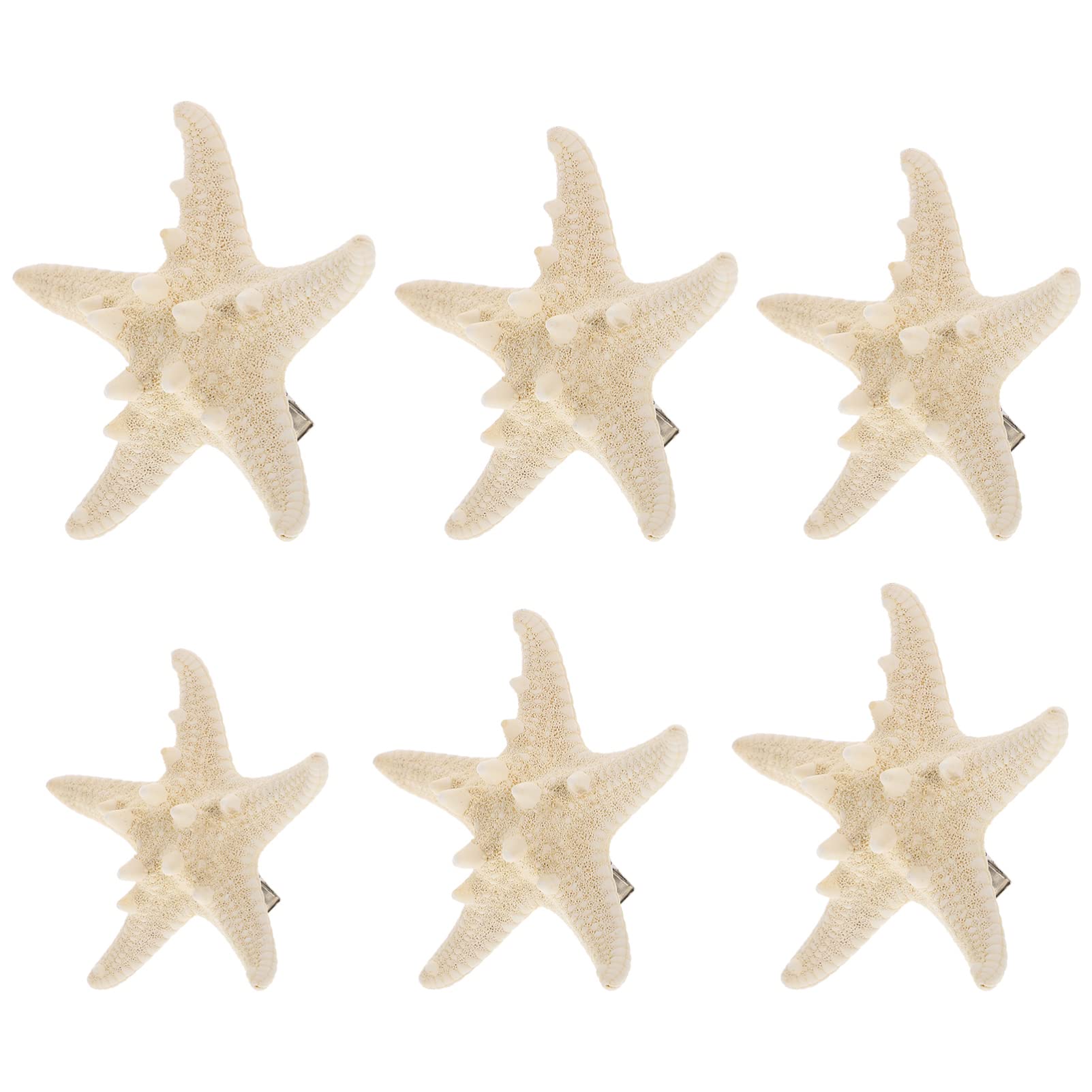 Beaupretty 6pcs Sea Star Hair Clips Ocean Style Hairpin Barrettes for Women Lady Cute Hair Accessories Wedding Party