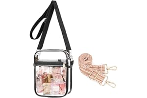 WEDDINGHELPER Clear Crossbody Bag, Clear Bag Stadium Approved, Clear Bag for Concerts