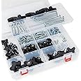 POWERTEC 71127 128 Piece Set T Track Knob Kit w/ 5 Star Knob, 1/4-20 Threaded bolts and Washers, T Track Accessories for Woodworking Jigs and Fixtures