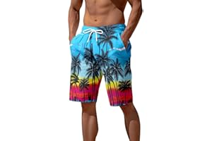 Mens Shorts Mens Swim Trunk Quick Dry Swim Shorts for Men Bathing Suits with Mesh Lining Beach Shirt Beach Shirts