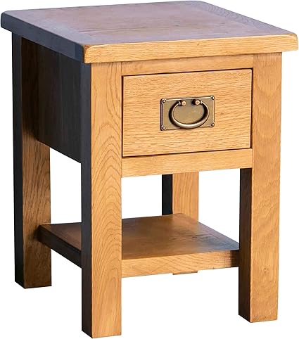 Surrey Oak Lamp Table Traditional Rustic Waxed Solid Wood Side End Sofa Table For Living Room Hallway Or Bedroom Fully Assembled Amazon Co Uk Kitchen Home
