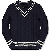 Gioberti Kids and Boys 100% Cotton V-Neck Cable Knit Sweater
