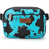 Wrangler Cow Print Waist Pack Western Belt Bag for Women with Adjustable Strap
