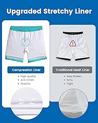 maamgic Mens Swim Trunks with Compression Liner