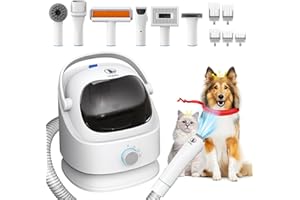 Ceenwes Astronaut 1 Dog Grooming Vacuum for Dogs/Cats 3L Large Capacity Dog Grooming Vacuum Low Noise Dog Hair Vacuum Groomer Pet Clipper for Shedding Dog Grooming Kit