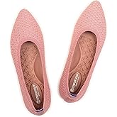 Frank Mully Womens Pointed Toe Flats Knit Dress Shoes Comfort Women Shoes Softable