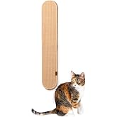 xympo 35" Sisal Cat Scratcher, Natural Sisal, Oval Shape, Wall or Floor Mount