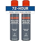 Mando Whole Body Deodorant For Men - Invisible Spray Deodorant - 72 Hour Odor Control - Low Irritation Formula - Aluminum Free, Benzene Free - 3.6 ounce Cans (Pack of 2) - Mt Fuji