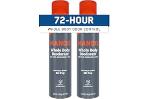 Mando Whole Body Deodorant For Men - Invisible Spray Deodorant - 72 Hour Odor Control - Low Irritation Formula - Aluminum Free, Benzene Free - 3.6 ounce Cans (Pack of 2) - Mt Fuji