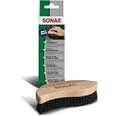 SONAX Textile &amp; Leather Brush, Interior Detailing Brush, Car Interior Brush | Soft-bristle car detailing brush for wet or dry care of Alcantara, textiles, upholstery, carpet and smooth leather interiors.