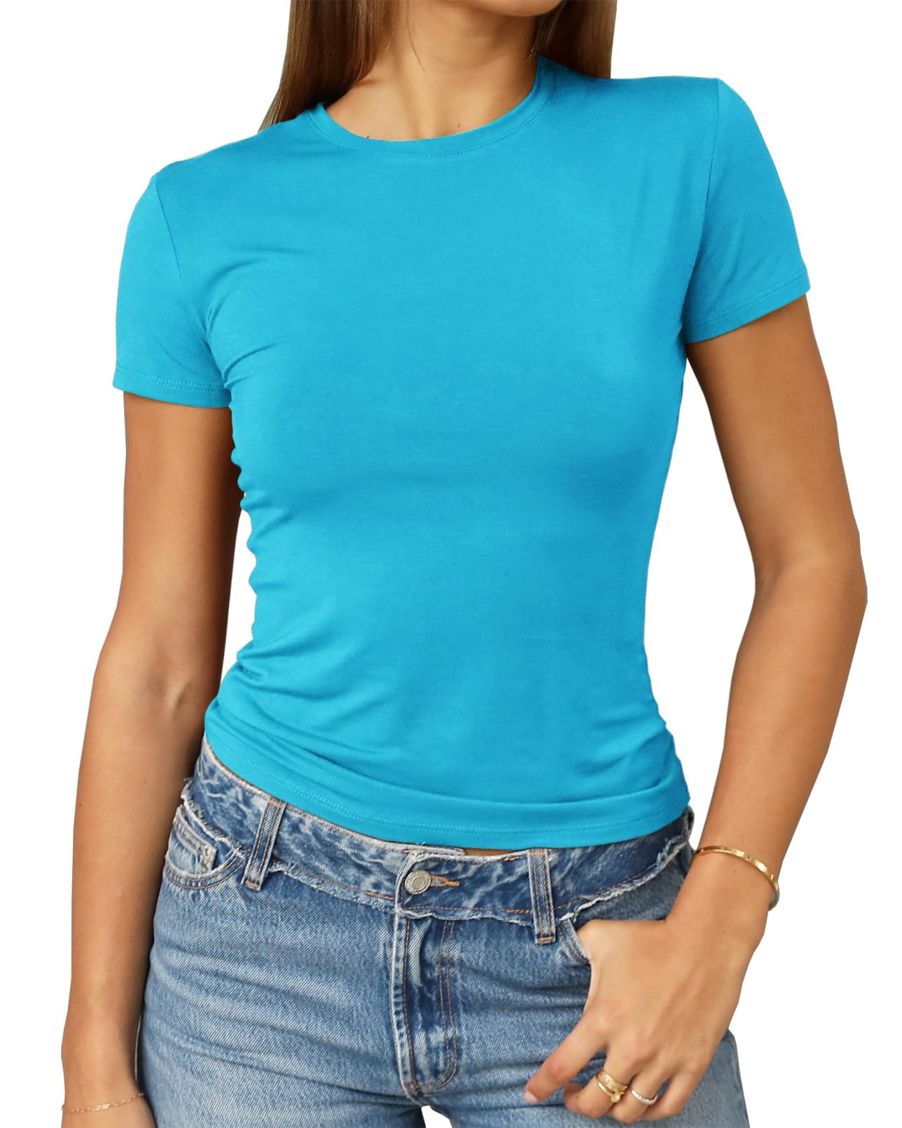 Abardsion Women's Casual Basic Going Out Crop Tops