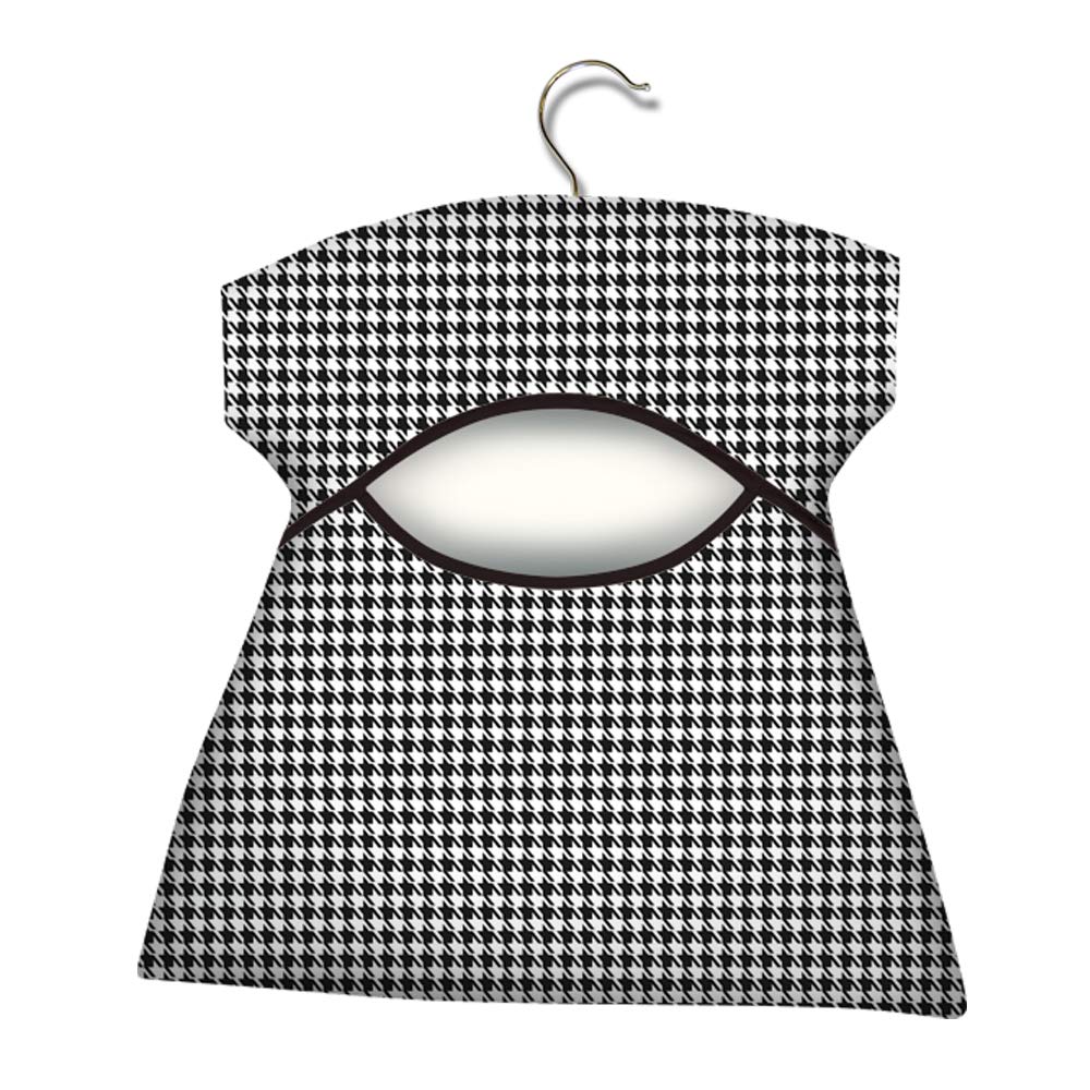 York Clothes peg Bag, Fabric (60% cotton, 40% polyester), galvanised steel, Black and White, One Size